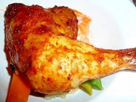 鶏肉のぴりからケチャップマスタード焼き
